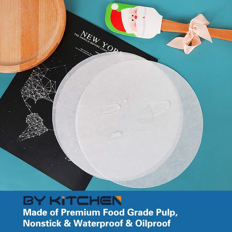 BYKITCHEN Round Parchment Paper, Set of 200, Non Stick 12 Inch Baking Parchment Rounds/Parchment Paper Circles for Springform Pan, Toaster Oven, Tortilla Press and so onï¼ˆ4.5/5.5/6/7/8/9/10in Availableï¼‰ - Image 3